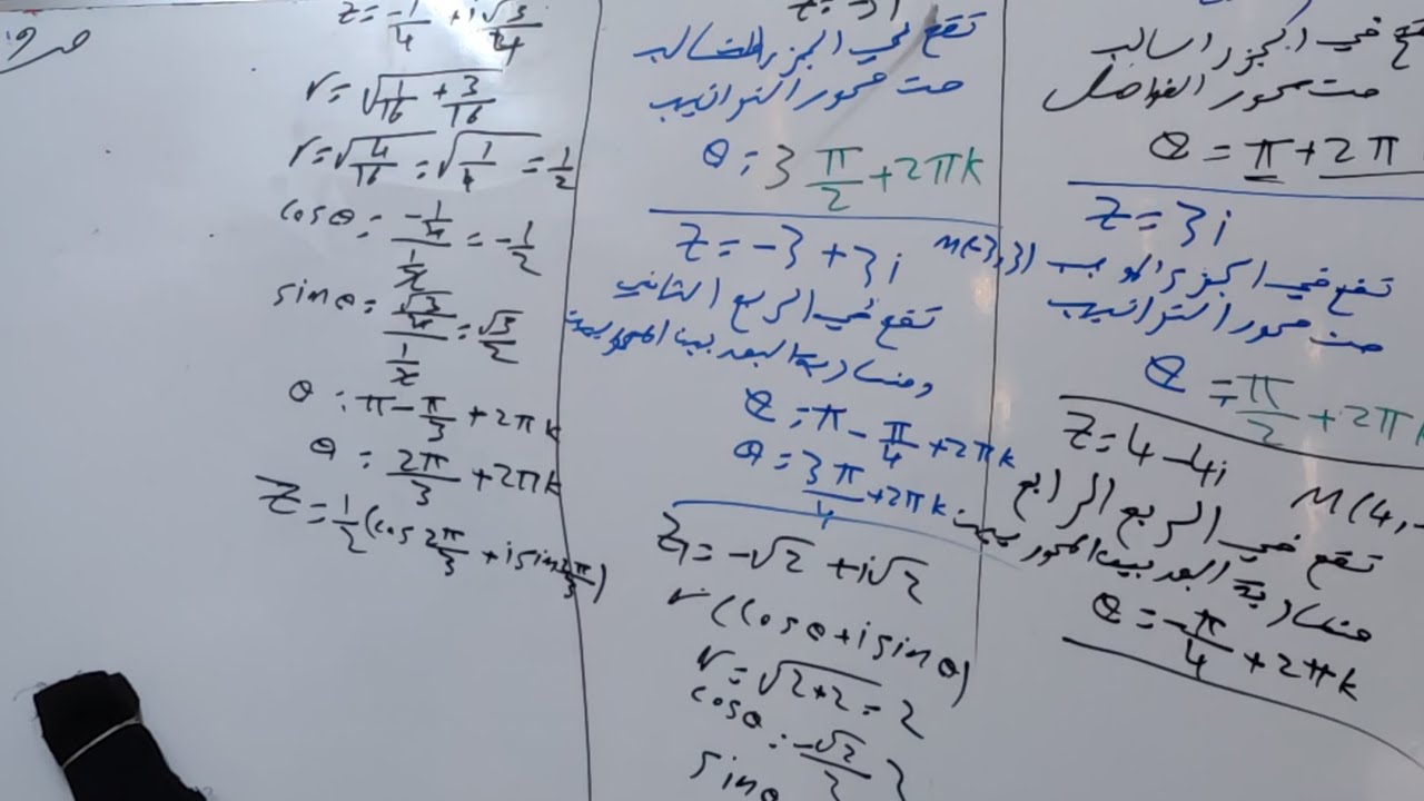 الجلسة الثالثة من بحث الأعداد العقدية