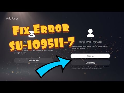 How To Fix PS5 Error SU-109511-7