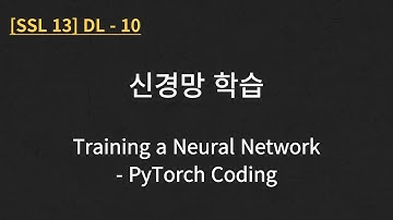[SSL 13] DL - 10. Training a Neural Network (PyTorch)