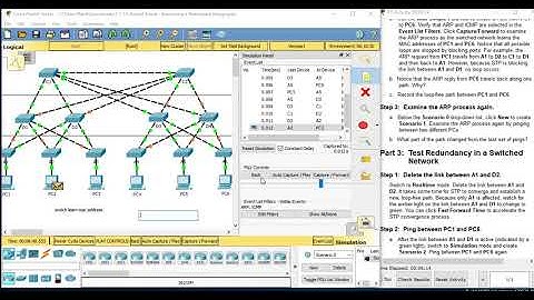 3.1.1.5 Packet Tracer - Examining a Redundant Design