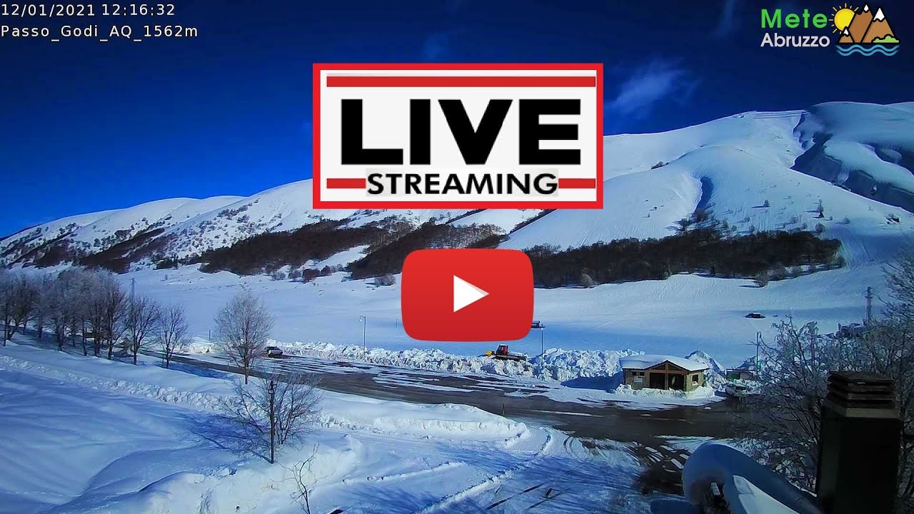 Webcam Live Streaming PASSO GODI  (L'Aquila) 1562m   | Meteo Abruzzo |