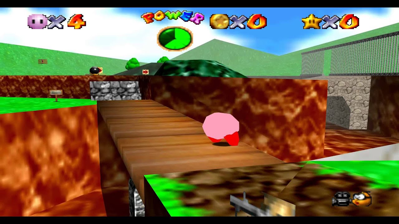 Super Kirby 64 (Super Mario 64 mod) Gameplay 1080p - YouTube