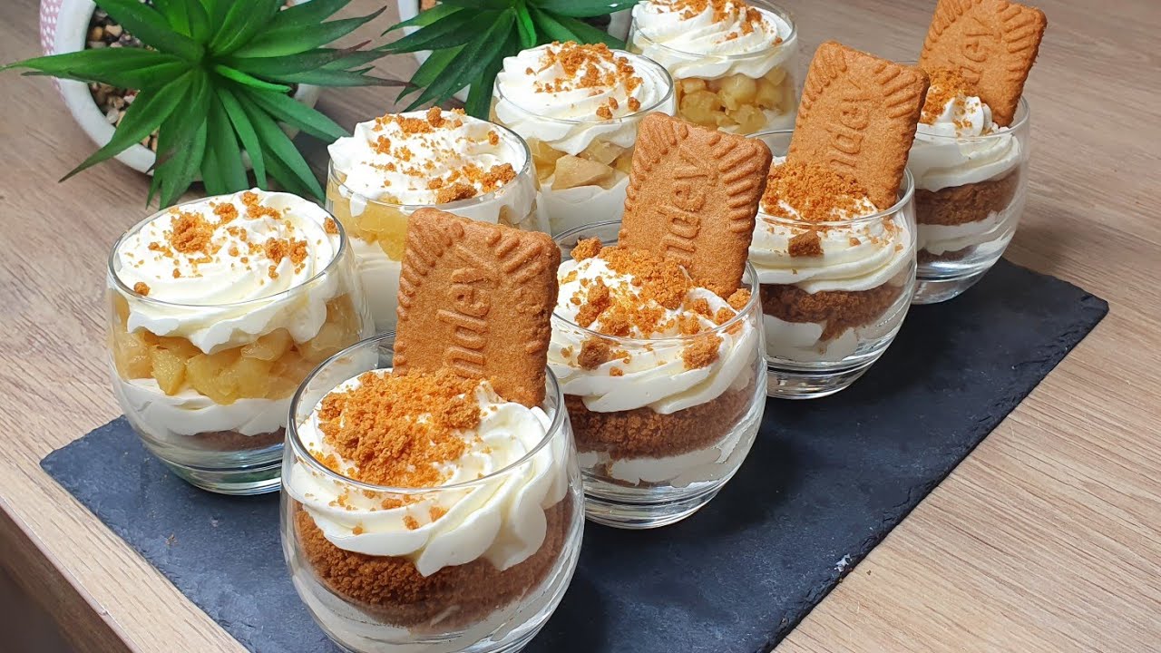 deux sortes de verrines sucrées avec la même crème!! en 10min !!!👌