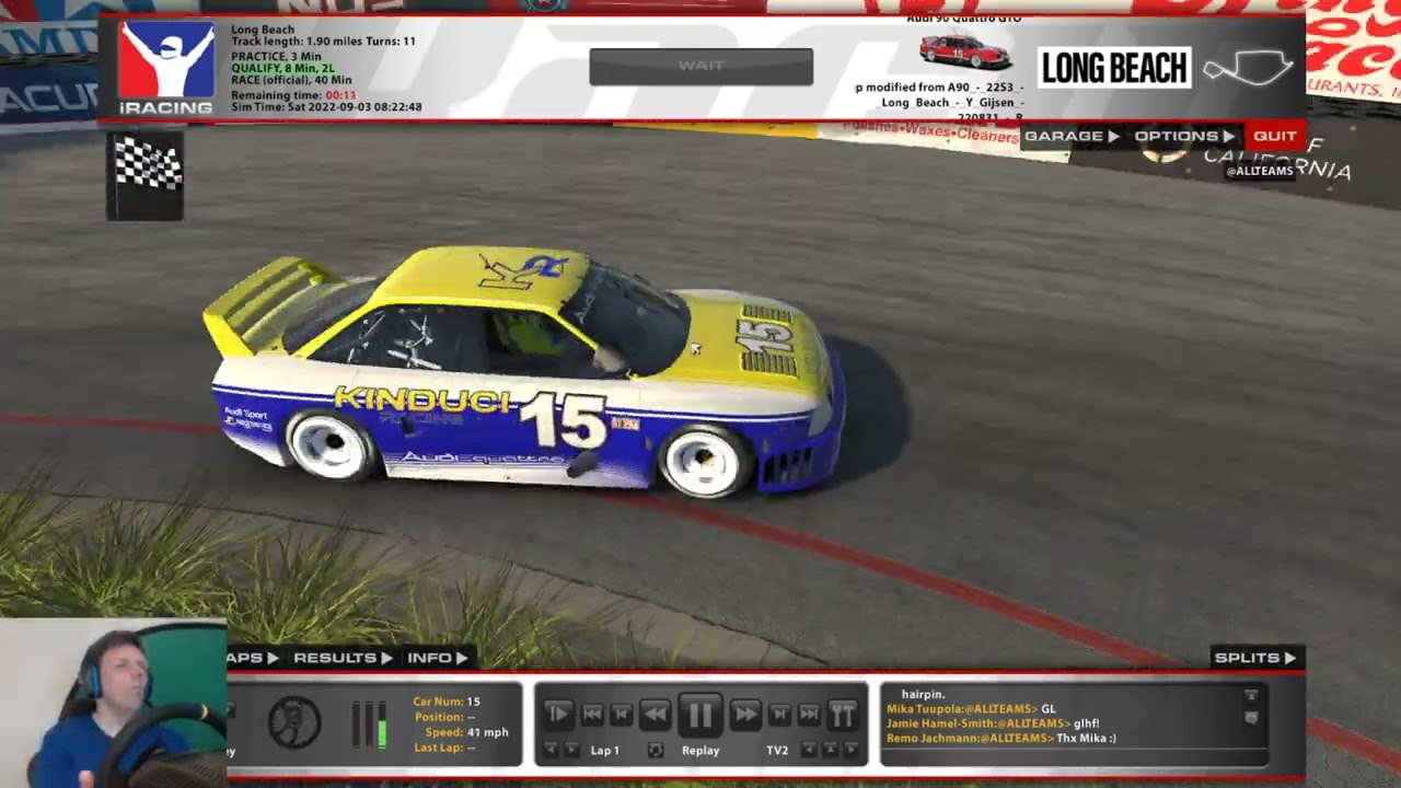 iRacing Kamel GT Audi GTO at Long Beach S3 2022 YouTube