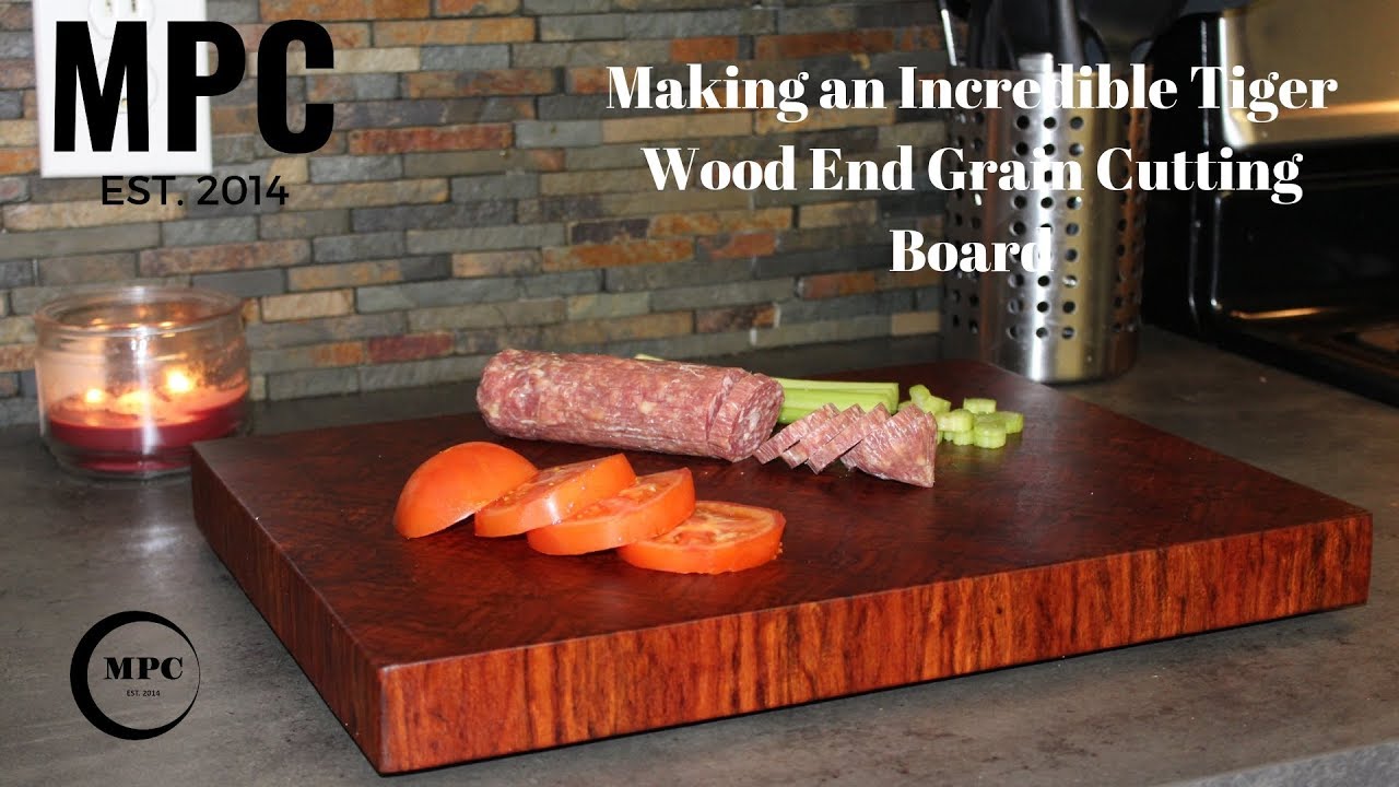 Tigerwood End-grain Cutting Board - 17''L x 12''W – Alex's Wood Works