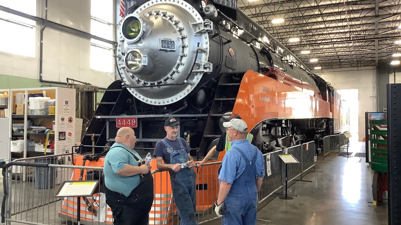 4449 GS4 steam engine up close and personal. National train day 2026 ...