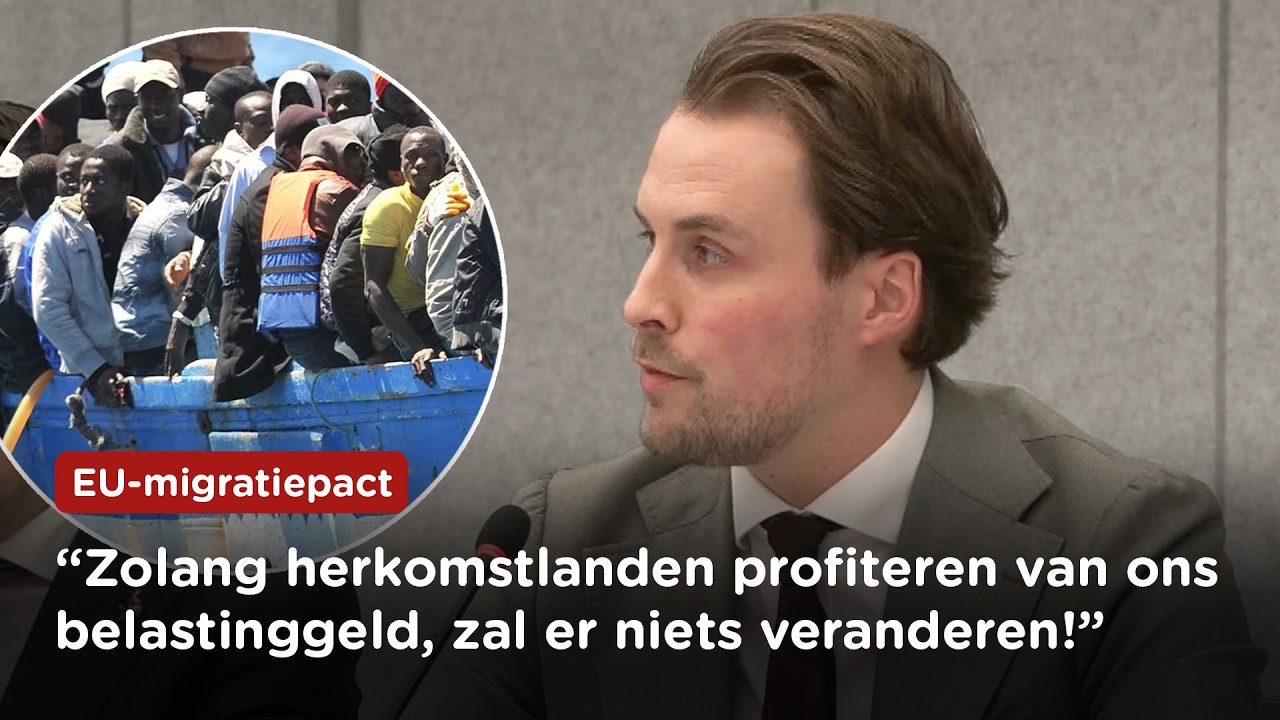Thumbnail "Europees migratiepact is een EU-Spreidingswet. Hoge instroom blijft gewoon!" - Tom Russcher (FVD)