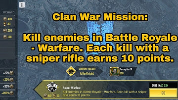 How to Kill Enemies in Battle Royale Warfare | Each kill with a Sniper Rifle earns 10 Points CODM