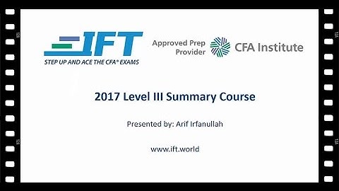 Level III CFA: Summary Course