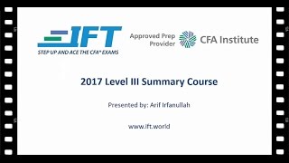 Level III CFA: Summary Course