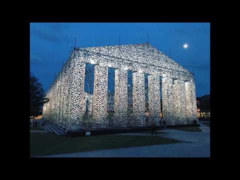 Artist uses 100,000 Banned Books to build a Full Size Parthenon at Historic Nazi Book Burning Site