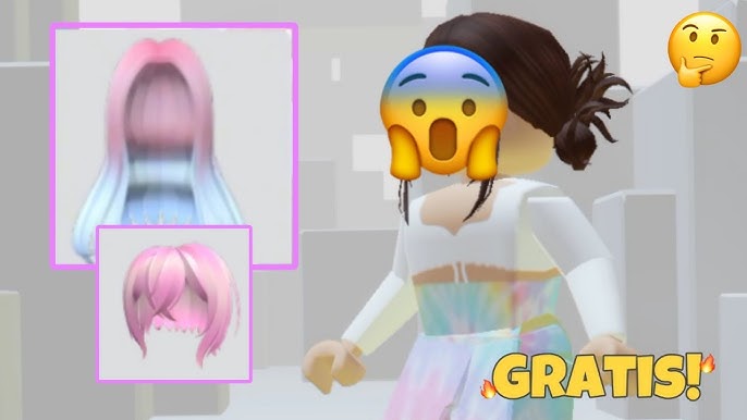 Cabelo Nevo Branco dos Cria GRÁTIS no Roblox 