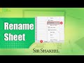 How to "Rename" Sheet in MS Excel| Change the Name of the Sheet Tab in Microsoft Excel| Easy Way