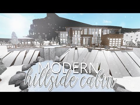 Roblox Bloxburg Modern Hillside Cabin 254k Youtube - roblox mountain cabin bloxburg