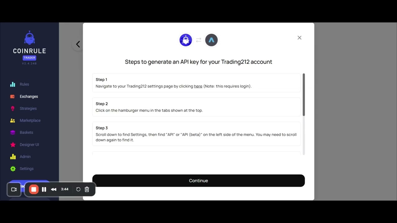 How to Connect Your Trading212 Wallet to Coinrule