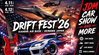 Driftfest’26 at American Fest on Kadena Air base Okinawa, Japan. 沖縄県嘉手納基地のアメリカンフェストで開催されたドリフトフェスト’26