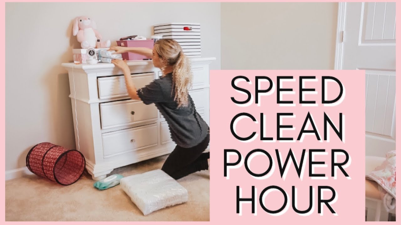 DAILY CLEANING ROUTINE UPSTAIRS // SPEED CLEANING POWER HOUR YouTube