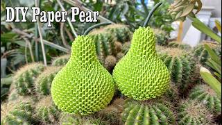 How to Make 3D Origami Pear 🍐 | Full Tutorial | Pera de Origami