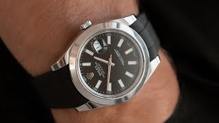 rolex datejust with rubber strap