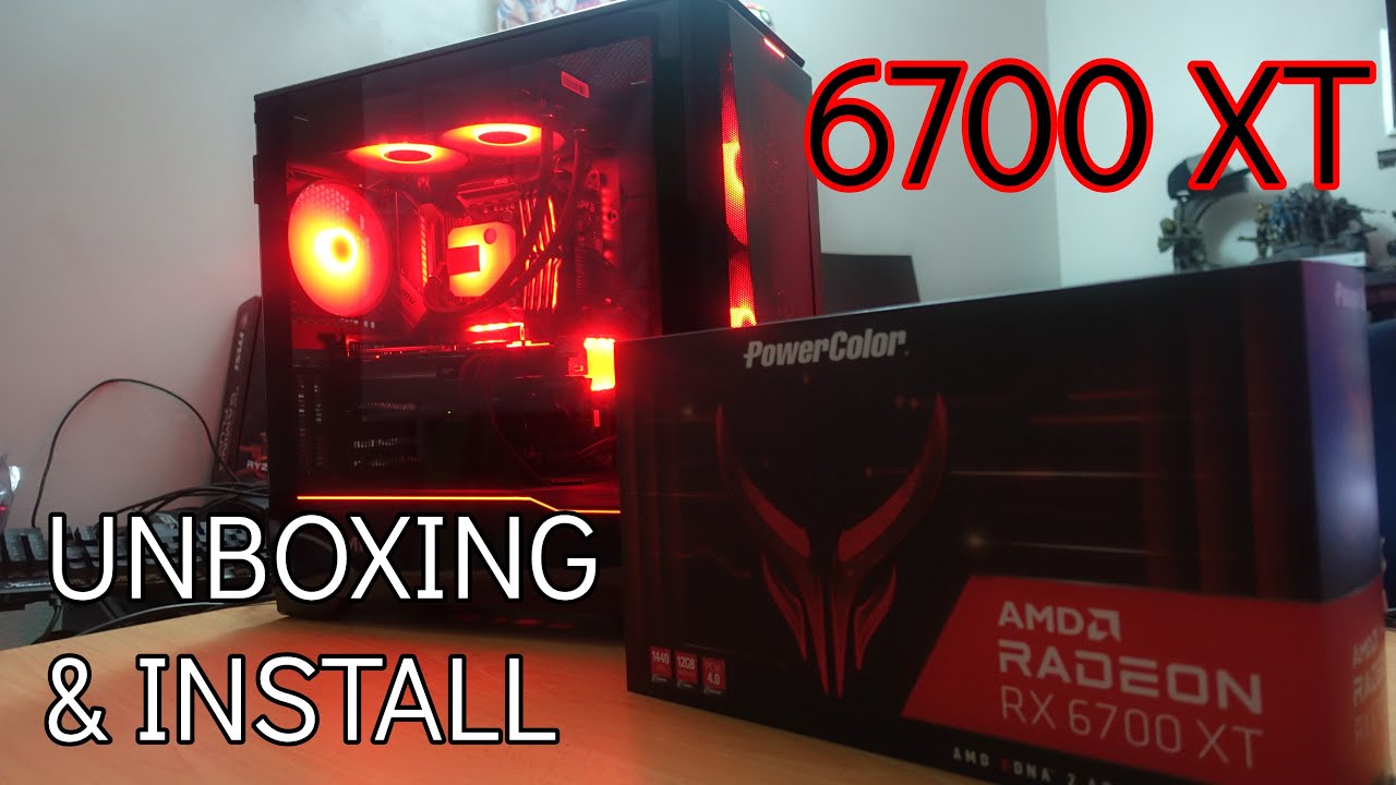 6700 Xt Unboxing Install Powercolor Red Devil Youtube