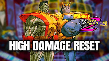 Colossus/Thanos mid combo 50/50 crossup reset | MVC2 Tech n