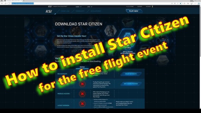 Download and Install Star Citizen // Star Citizen Tutorial (Part 1) 
