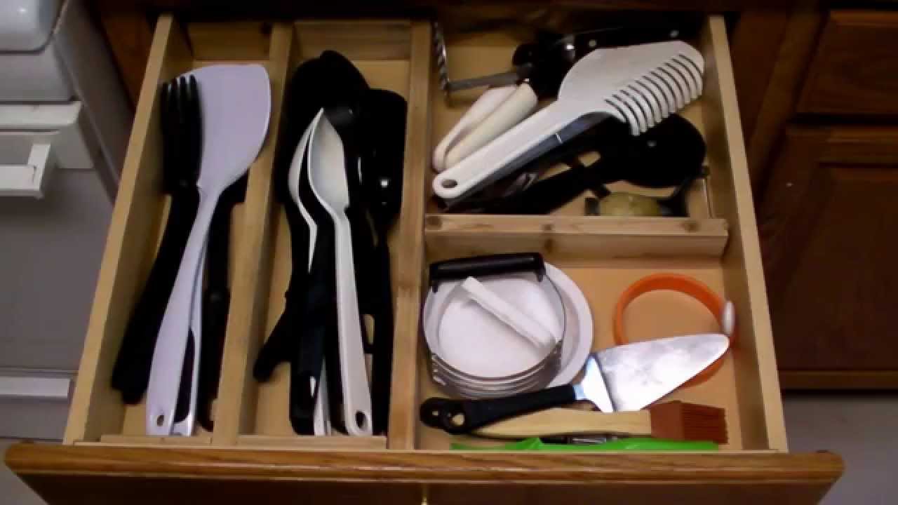 Utensil drawer organizer - YouTube