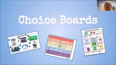 Choice Boards in the Classroom