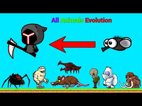 All Animals Evolution in EvoWorld.io (FlyOrDie.io) New 