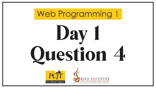 Web Practical Question Set | Day 01 | Question 04 | Kusal Adithya | Java Institute