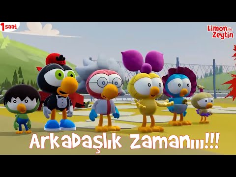 1 SAAT TÜRKÇE ÇİZGİ FİLM - Limon ile Zeytin #107 - Arkadaşlık Zamanı!🥰🥳😇| TRT Çocuk