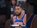 Mikal delivered the perfect pass to KAT down low 😱 #knicks #transition #nba #dunk #shorts