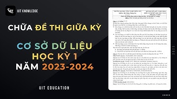 Chữa Đề Thi Giữa Kỳ Cơ Sở Dữ Liệu Học Kỳ 1 2023-2024 (UIT)