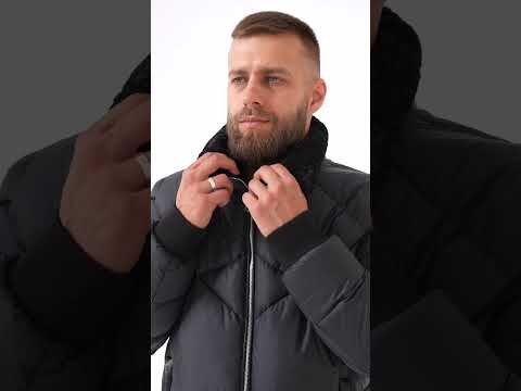 Пуховики чоловічі зимові великого розміру 48-62 синій, видео 1