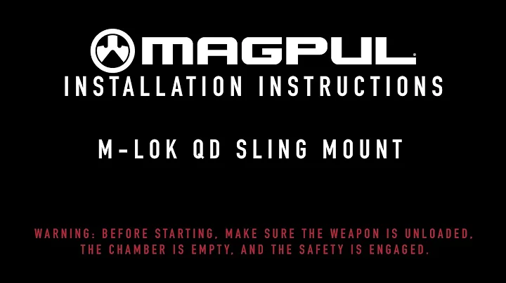 Magpul Instructions -  M-LOK QD Sling Mount