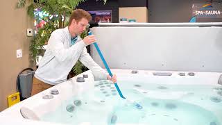 Quick Hot Tub Tip  How to use a Spa Vac to remove debris from your spa