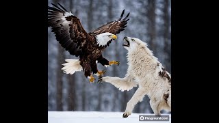 King Eagle Vs King Wolf #Hawk #Eagle #Owl #Wildlife #Animal