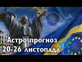 Астрологічний прогноз на тиждень 20-26 листопада.