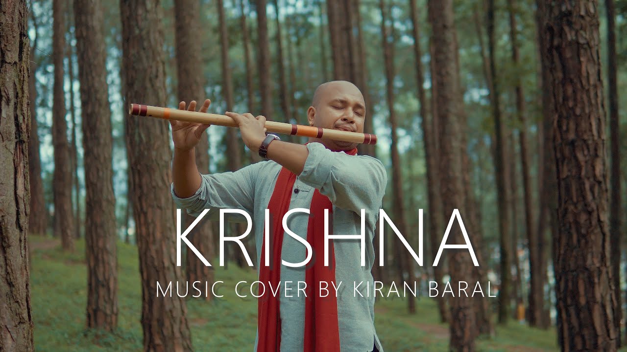 Krish Theme  Krishna Theme   Shri Krishna Govinda Hare Murari Soulful Flute Cover by Kiran Baral
