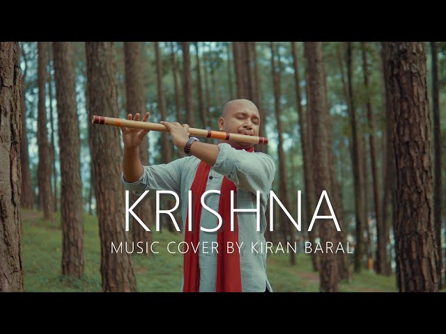 Krish Theme | Krishna Theme  | Shri Krishna Govinda Hare Murari Soulful Flute Cover by Kiran Baral class=