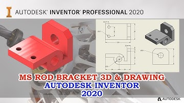 AUTODESK INVENTOR 2020 - MS ROD BRACKET 3D & INVENTOR DRAWING | #9