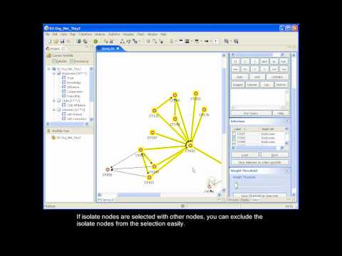 Social Network Analysis Software -  NetMiner   : 3.3 Selecting Nodes and Links on Network Map