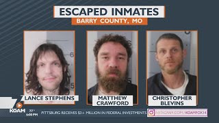 Police are searching for three escaped inmates in Barry County.