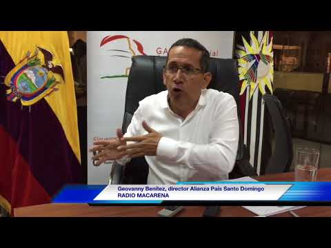 Geovanny Benítez, director de Alianza País en Santo Domingo.