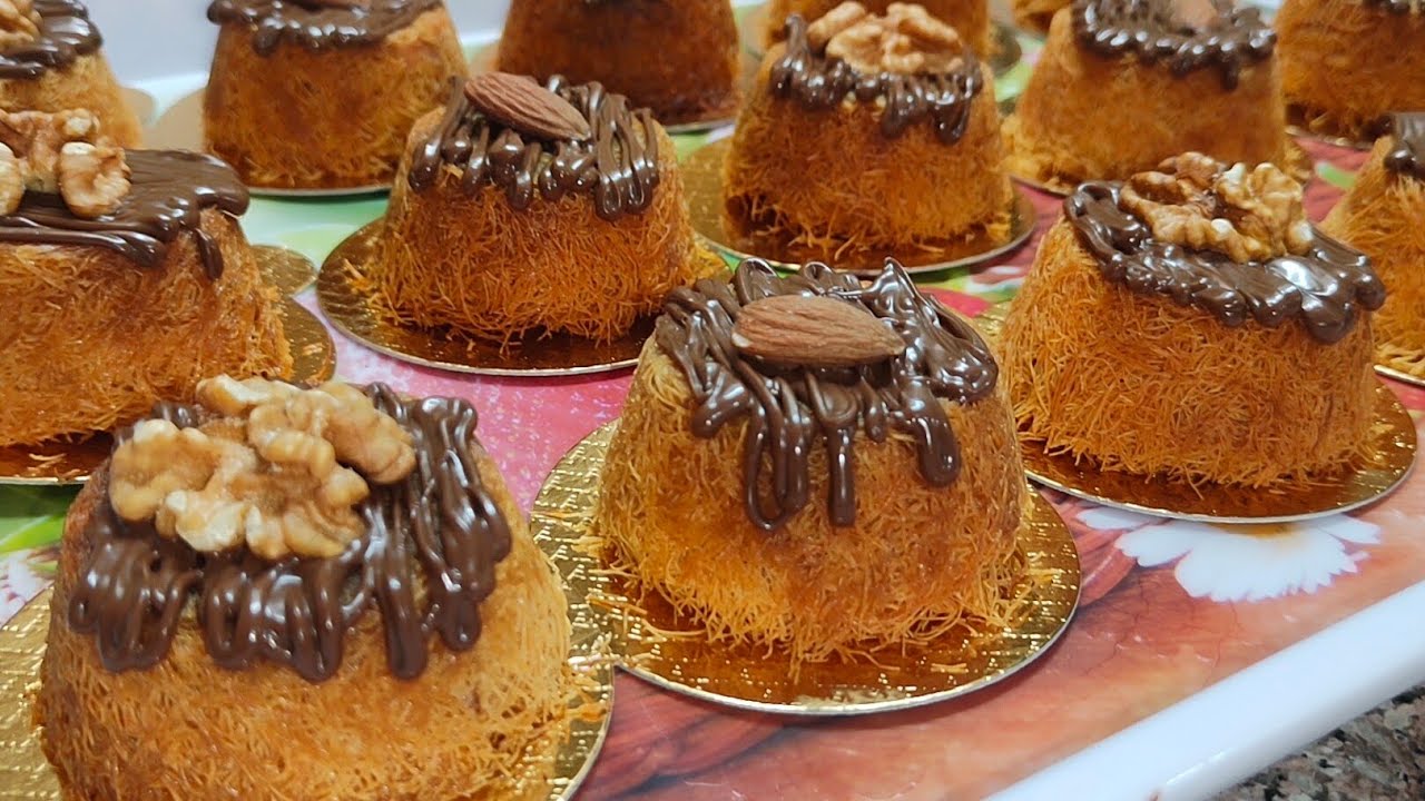 ميني كنافة بالشكولاطة #قطايف معسلين و مقرمشين بطريقة سهلة و سريعة التحضير