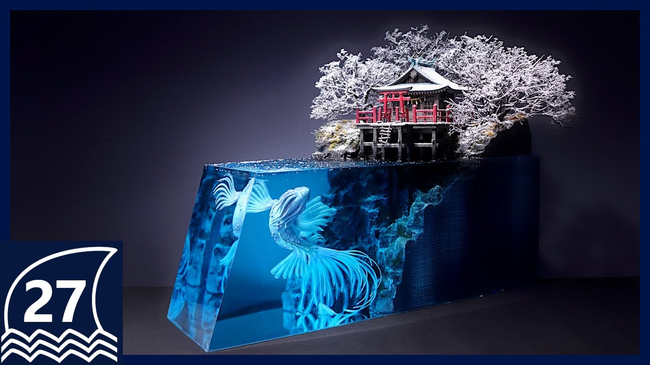 スタバの海と家 ジオラマ Diorama of Four Seasons Shrine and Guardian Part 2 - YouTube