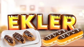 Ekler Hi̇ç Bu Kadar Lezzetli̇ Olmamişti🍰 Evde Ekler Tari̇fi̇ 🔥Bol Kremali