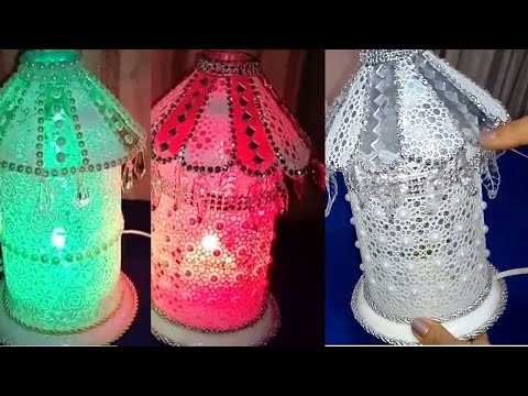 How to make a decorative LAMP at home | Vintage decor ideas | Embroidery and Pearls