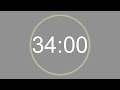 34 MINUTE - 4K - COUNTDOWN IN REVERSE - 2040 SECOND TIMER -
