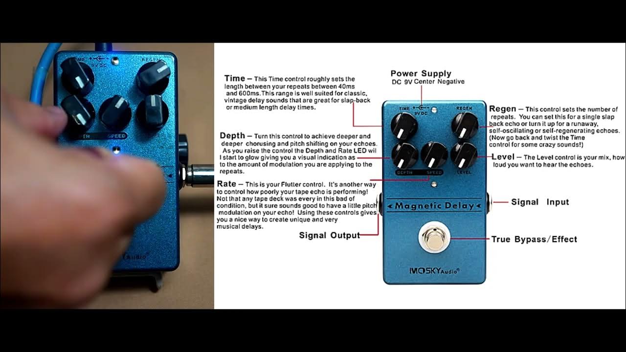 Pedaliction Series | Mosky Magnetic Delay | Keeley Mag Echo Clone